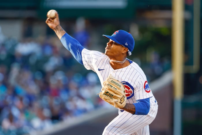 Chicago Cubs pitcher Marcus Stroman at Wrigley Field earlier this year.